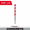 Shockwave Hammer Drill Bit, Impact-Duty Carbide, 7/16 x 4 x 6 In.