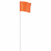 2.5 x 3.5 In. Glo Orange Marking Flags, 21 In. Wire Stakes, 100-Pk.