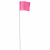 2.5 x 3.5 In. Pink Marking Flags, 21 In. Wire Stakes, 100-Pk.