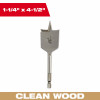 Flat Boring Spade Drill Bit, 1-1/4 x 4-1/2 In.