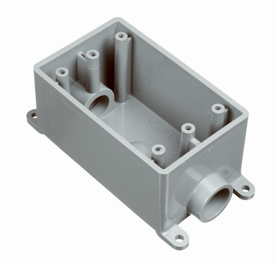Single Gang PVC Field Service Continuous Box, 3/4 In.