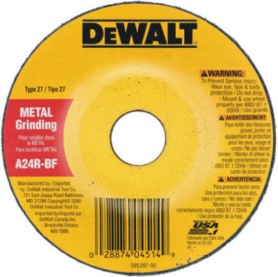 Metal Grinding Wheel, 4 In.