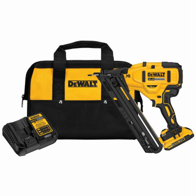 20-Volt MAX XR Cordless Angled Finish Nailer Kit, Brushless Motor, 15 Gauge