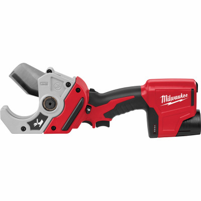 M12 Cordless Plastic Pipe Cutter Shear Kit, Variable Speed, 12-Volt Battery & Charger