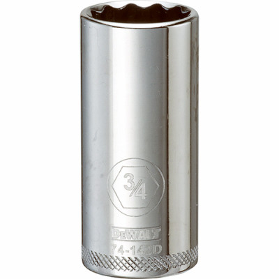 SAE Socket, Deep, 12-Point, 3/4 In., 3/8 In. Drive