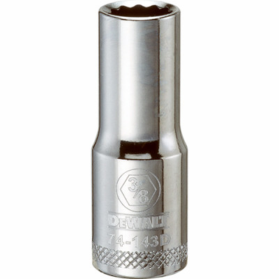 SAE Socket, Deep, 12-Point, 3/8 In., 3/8 In. Drive
