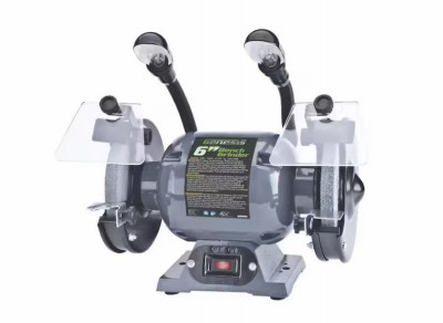 Genesis 6 In. 1/2 HP Bench Grinder with LED Lights