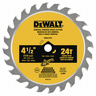 Wood Circular Saw Blade, 24-Tooth x 4-1/2 In.