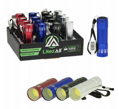 LitezAll  COB LED Aluminum Pocket Flashlight (16 pieces)
