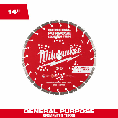 Diamond Max Turbo Circular Saw Blade, Segmented, 14 In.