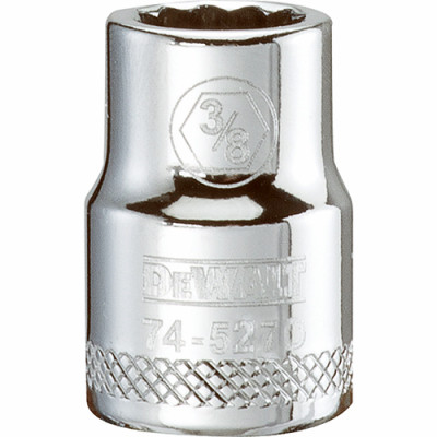 SAE Socket, Shallow, 12-Point, 3/8 In., 3/8 In. Drive