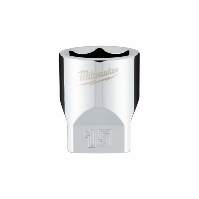 Metric 6-Point Shallow Socket, 15 mm, 1/4 In. Drive
