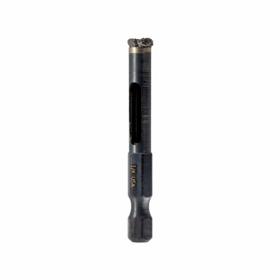 Diamond Grit Arbored Hole Saw, 1/4 In.