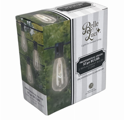 Belle Luci ST40 Edison-Style String Light Replacement Bulbs, 2-Pk.