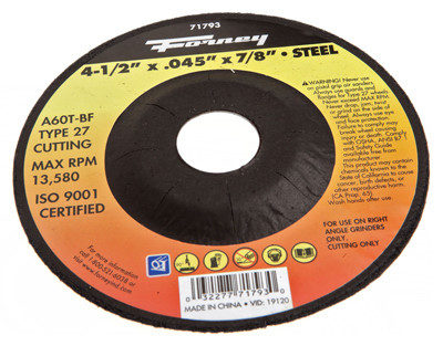 Cutting Wheel, Type 27, 4.5-In.