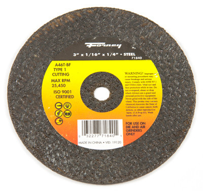 Cutting Wheel, Type 1, 3 x 1/16-In.