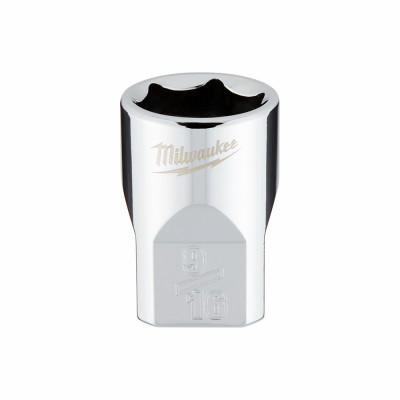 SAE 6-Point Shallow Socket, 9/16 In., 3/8 In. Drive