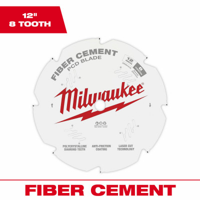PCD/Fiber Cement Circular Saw Blade, 12 In.