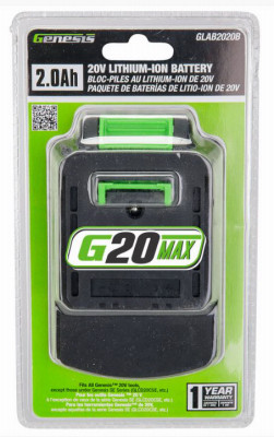 Genesis G20MAX 20V Lithium-Ion 2.0 Ah Battery Pack
