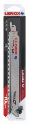 Lazer Reciprocating Saw Blade, Carbide Tipped, 8 TPI, 9-In.