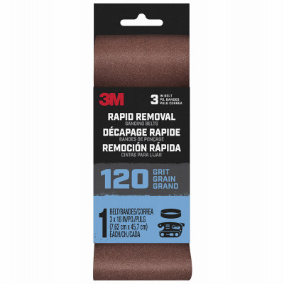 Power Sanding Belt, 120-Grit, 3 x 18 In.
