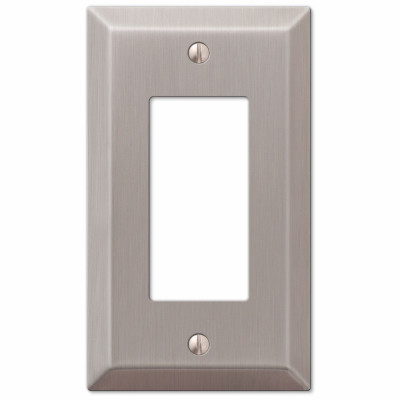 Century Wall Plate, Brushed Nickel, Steel, 1 Rocker