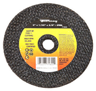 Cutting Wheel, Type 1, 3 x 1/32-In.
