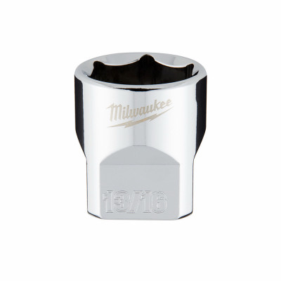 SAE 6-Point Shallow Socket, 11/16 In., 3/8 In. Drive
