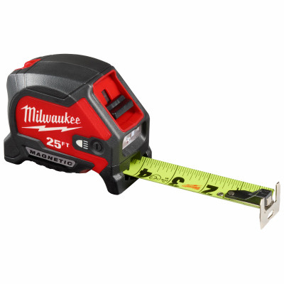 Magnetic Tape Measure with Rechargeable LED Light, 25 Ft.