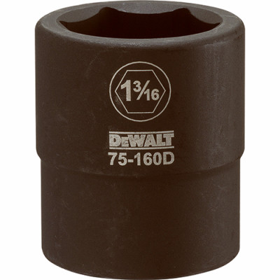 SAE Impact Socket, 6-Point, 3/4 In. Drive, 1-3/16 In.
