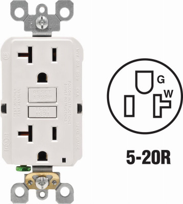 20A WH SLFTS GFCIOUTLET