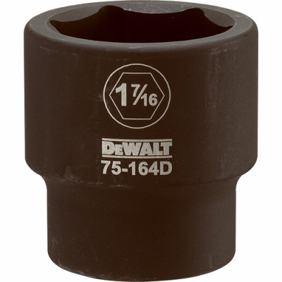 SAE Impact Socket, 6-Point, 3/4 In. Drive, 1-7/16 In.