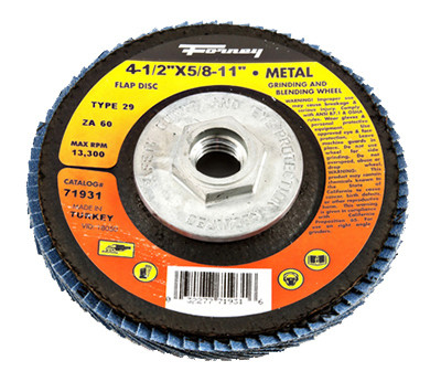 Jumbo Blue Zirconia Flap Disc, Type 29, 60-Grit, 4.5-In.