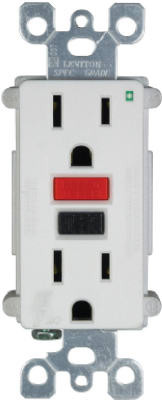 SmartLock GFCI Duplex Outlet, Commercial Grade, White, 125-Volt, 15-Amp