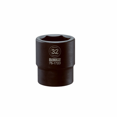 Metric Impact Socket, 6-Point, 3/4 In. Drive, 32mm