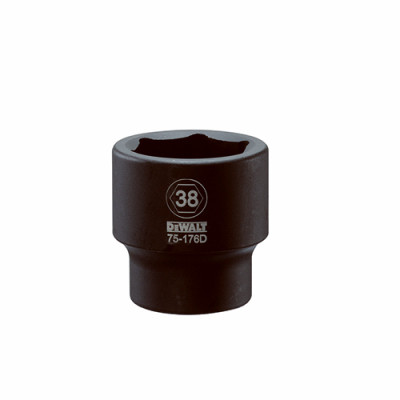 Metric Impact Socket, 6-Point, 3/4 In. Drive, 38mm