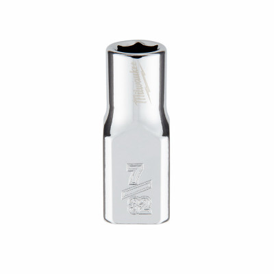 SAE 6-Point Shallow Socket, 7/32 In., 1/4 In. Drive