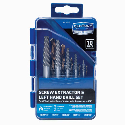Screw Extractor & Drill Bit Set, 10-Pc.