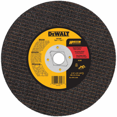 Abrasive Metal Cutting Wheel, 1/8 x 5/8 x 6-1/2 In.