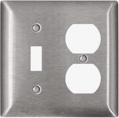 2G SS TGL/REC WALLPLATE