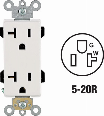 WHITE DUPLEX OUTLET