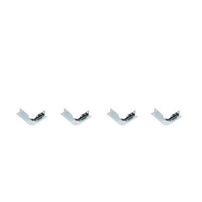 Corner Brace, Zinc, 5/8 x 3 In., 4-Pk.