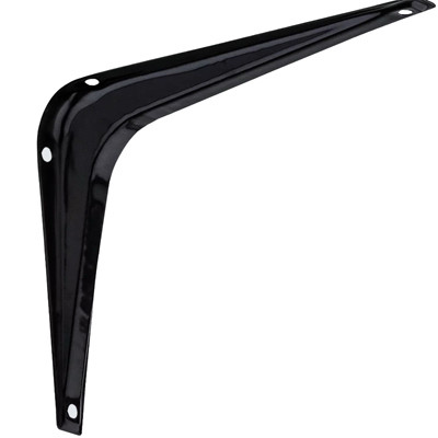Shelf Bracket, Black, 5 x 6 In.