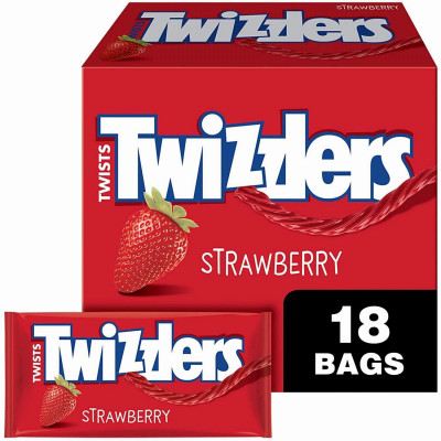 Twizzlers Strawberry Twists, 2.5 oz. (18 pieces)