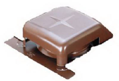 Slant-Back Roof Vent, Galvanized Steel, 8 In. Opening