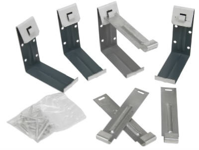 Gutter Fascia Bracket With Nails, White Galvanized Steel, 4 In., 4-Pk.
