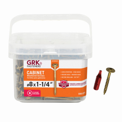 GRK Cabinet #8 x 1-1/4" Screws 330-Ct.