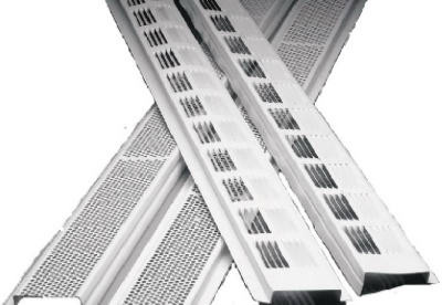 Continuous Soffit Vent, White Aluminum, 8 Ft.