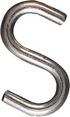 Open S Hook, Stainless Steel, 3 In.