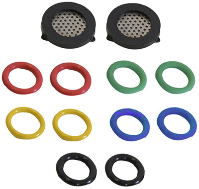 Replacement O-Ring and Filter Kit, 5 O-Ring Sizes (2 of each size) & 2 Filters